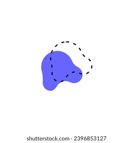 set of purple hand drawn blobs purple