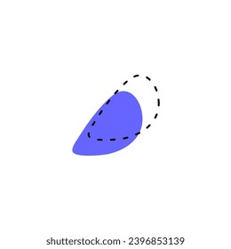 set of purple hand drawn blobs shape