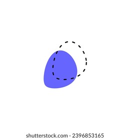 set of purple hand drawn blobs textile