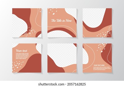 Set of puzzle design template for social media feed promotion