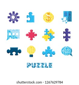 set of puzzle pieces