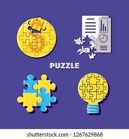 set of puzzle pieces