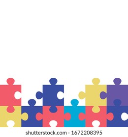 conjunto de piezas de puzzle iconos vectorial diseño