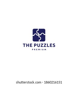 Set of Puzzle Pieces Isolated on White Background Vector Illustration