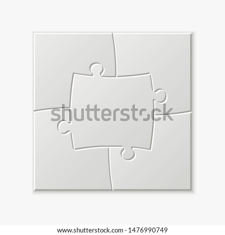 Set puzzle pieces. Texture mosaic infographic banner.