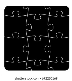 Set puzzle pieces. Vector illustration