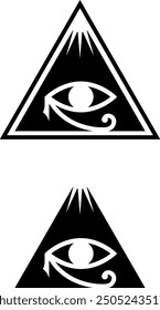 a set of pyramid icons