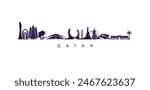 set of qatar icons royalty free vectors illustration art for Logo, T shirt, banner, card design