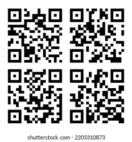 Set Qr Codes Sample Vector Qr Stock Vector (Royalty Free) 2203310873 ...