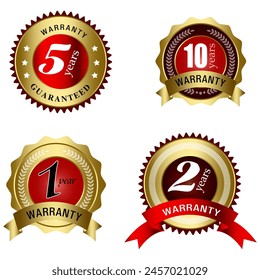 Set of Quality Badges and Labels Design Elements. Golden badge labels and laurel retro vintage collection. Emblem premium luxury logo in retro style arrows frames vector template badges collection.