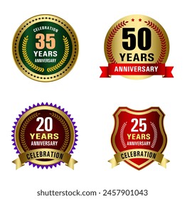 Set of Quality Badges and Labels Design Elements. Golden badge labels and laurel retro vintage collection. Emblem premium luxury logo in retro style arrows frames vector template badges collection.