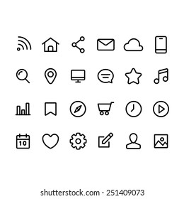 Set of quality icons for web and mobile