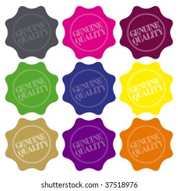 set of quality seals - vector