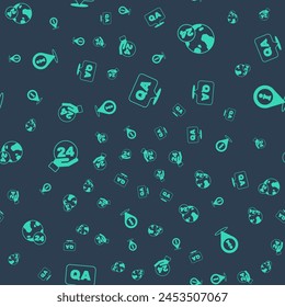 Establecer pregunta y respuesta, teléfono 24 horas de Asistencia y Locación con información sobre el patrón sin fisuras. Vector