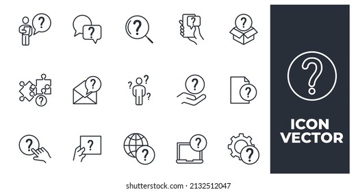 set of Question elements symbol template for graphic and web design collection logo vector illustration