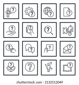 set of Question elements symbol template for graphic and web design collection logo vector illustration