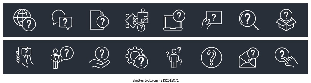 set of Question elements symbol template for graphic and web design collection logo vector illustration
