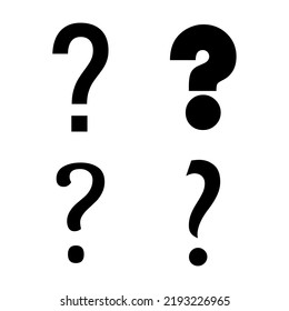 Set of Question icon mark, help or ask bubble graphic symbol, web faq vector illustration .