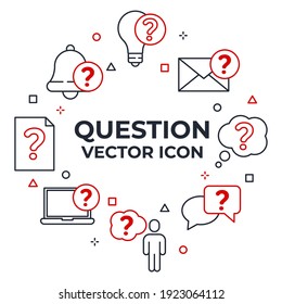 Set of question icon. question pack symbol template for graphic and web design collection logo vector illustration