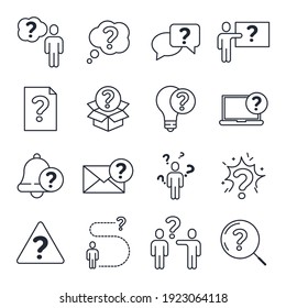 Set of question icon. question pack symbol template for graphic and web design collection logo vector illustration