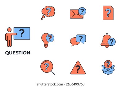 Set of question icon. question pack symbol template for graphic and web design collection logo vector illustration