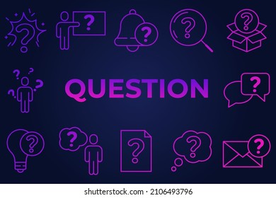 Set of question icon. question pack symbol template for graphic and web design collection logo vector illustration