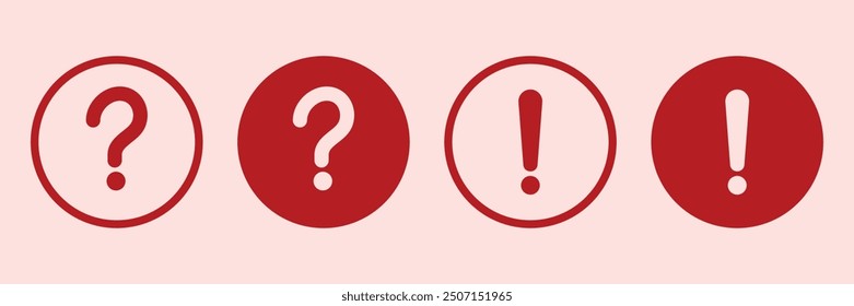 Set of Question and information icon collection. Information symbol. Vector Illustration.