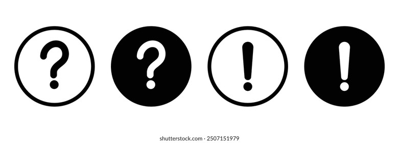Set of Question and information icon collection. Information symbol. Vector Illustration.