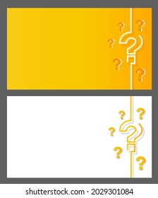 Set of question mark background with text space. Web help and support question mark template design. Problem and solution concept.