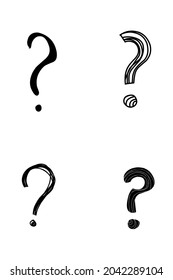 Set of question mark. Cartoon vector illustration question mark doodle hand drawn, sketch style, isolated on white background eps 10, easy to modify. Vector Sketch Question Mark