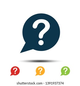 Set Question Mark Icon Vector Template. Colorful Help Desk Icon Logo.