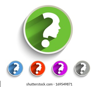 Set of Question Marks Icon Design