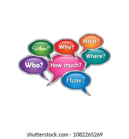set QUESTIONS SPEECH EMBLEM
