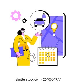 Set quick and efficient pickup service abstract concept vector illustration. Employee safety, small business owner, coronavirus exposure, quickservice customer, assemble order abstract metaphor.