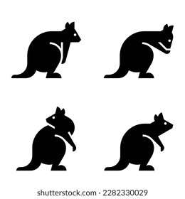 Set von Quokka-Logo. Symboldesign. Vorlagenelemente