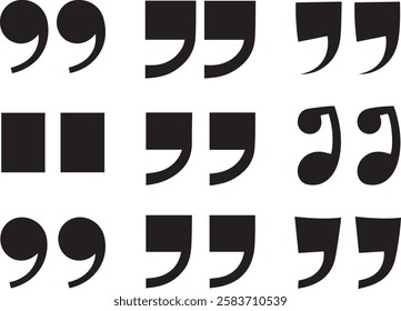 Set Of Quotation icon, collection of quotation icon