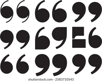 Set Of Quotation icon, collection of quotation icon