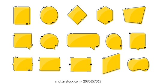 Juego de comillas 15 burbujas amarillo
