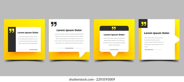 Set of quote banners template design. Usable for social media post, card, and web