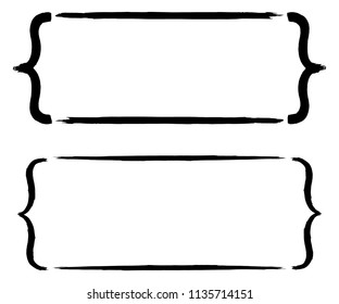 Set of Quote Blank Icon and Label. Template for note,message, comment. Vector Illustration.