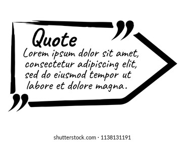 Set of Quote Blank with Text Icon and Label. Template for note,message, comment. Vector Illustration.