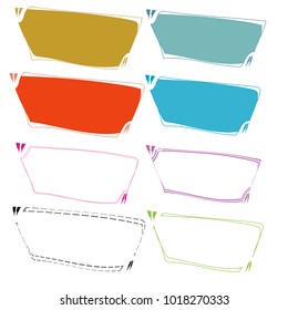 set of quote box bubble speech illustration vector isolated background