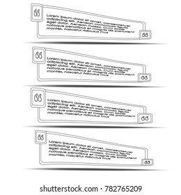 set of quote box bubble speech template isolated on white background