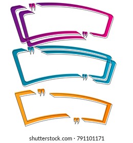 set of quote box bubble speech template illustration element