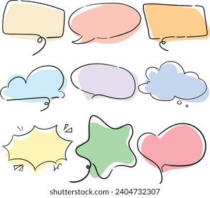 Set quote box frame, texting quote blank template boxes, design boxes quotation bubble blog symbols, bubble blog quotes symbols Set of colorful isolated quotes. minimal style