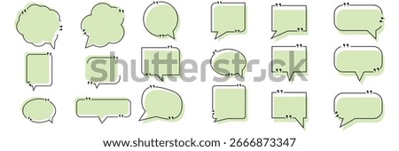 Set quote box frame, texting quote blank template boxes, design boxes quotation bubble blog symbols, bubble blog quotes symbols – vector lllustration EPS10