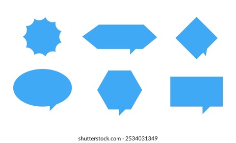 Set of quote box icon. Flat style. Vector illustration. Template quote text.