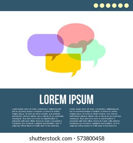 Set of quote bubbles with place for your text. Empty quote templates for your design on white background. Vector.