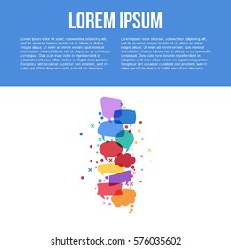 Set of quote bubbles with place for your text. Empty quote templates for your design on white background. Vector.