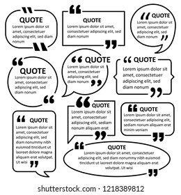 set of quote frame template vector design eps 10 